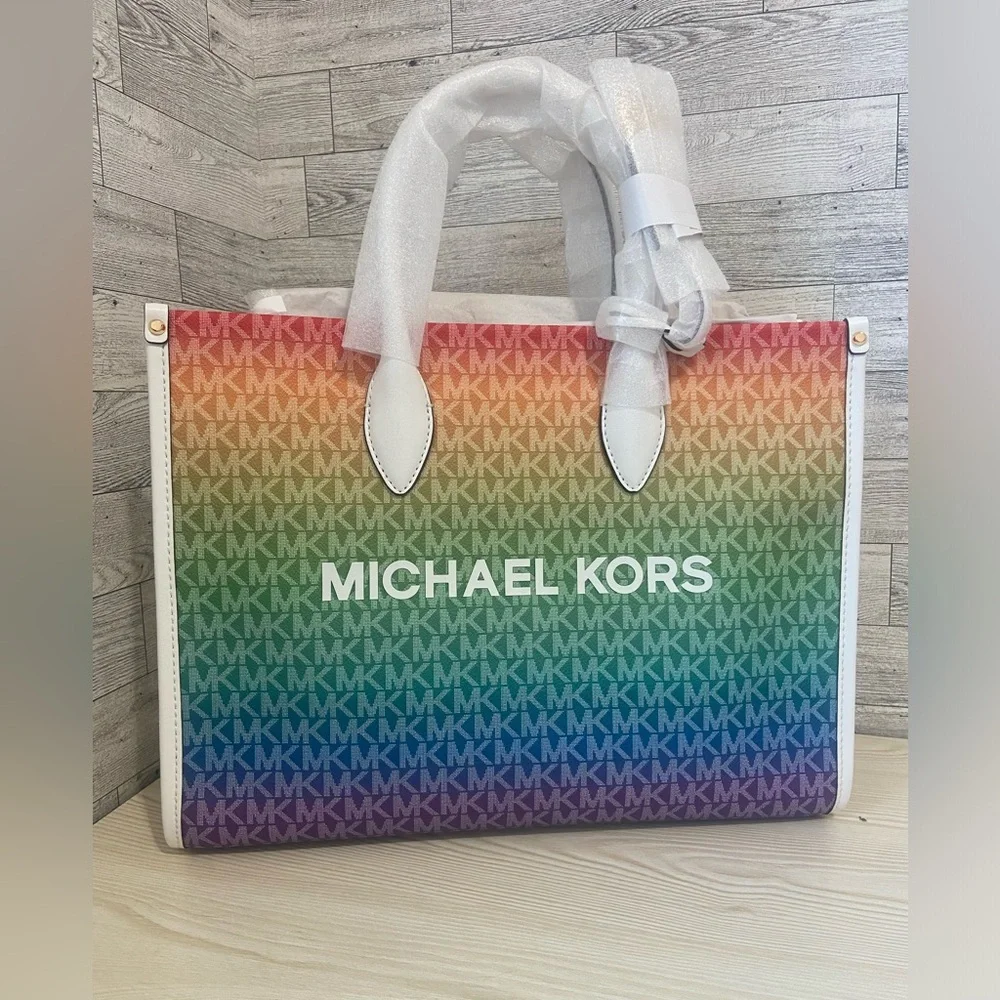 Michael Kors Medium Rainbow Ombré Mirella Tote